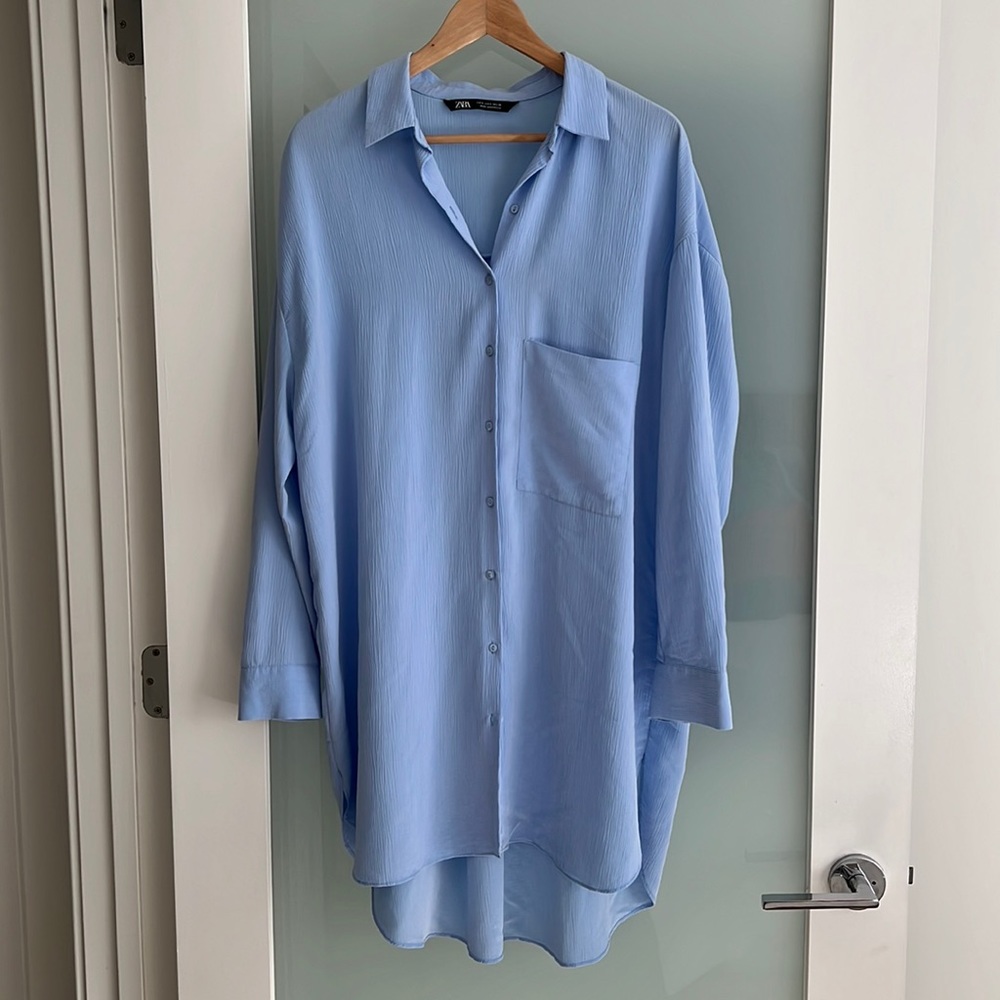 Zara Blue Shirt Dress